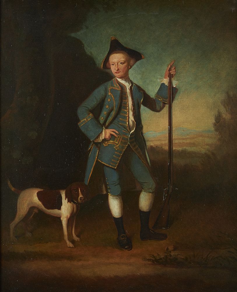 After George Romney, Portrait of Jacob Morland (1740-1780) and his dog