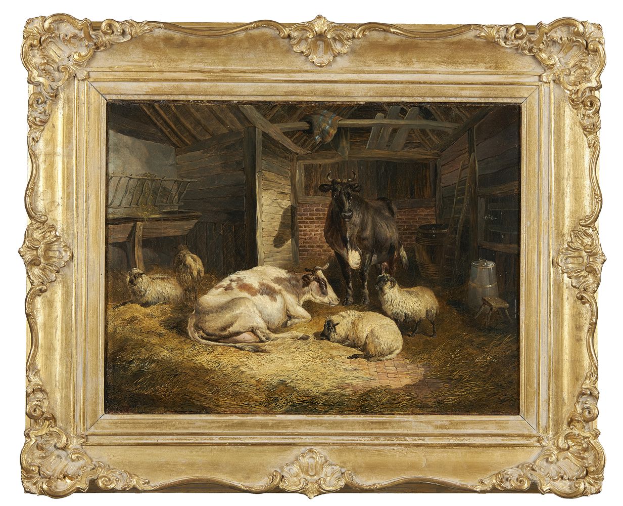 John Frederick Herring Jnr (British 1816-1907), Farmyard friends - Image 2 of 3