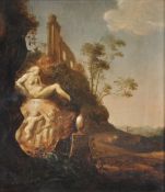 Abraham van Cuylenborch (Dutch b. circa 1610-1658), Italianate landscape with a classical sculpture