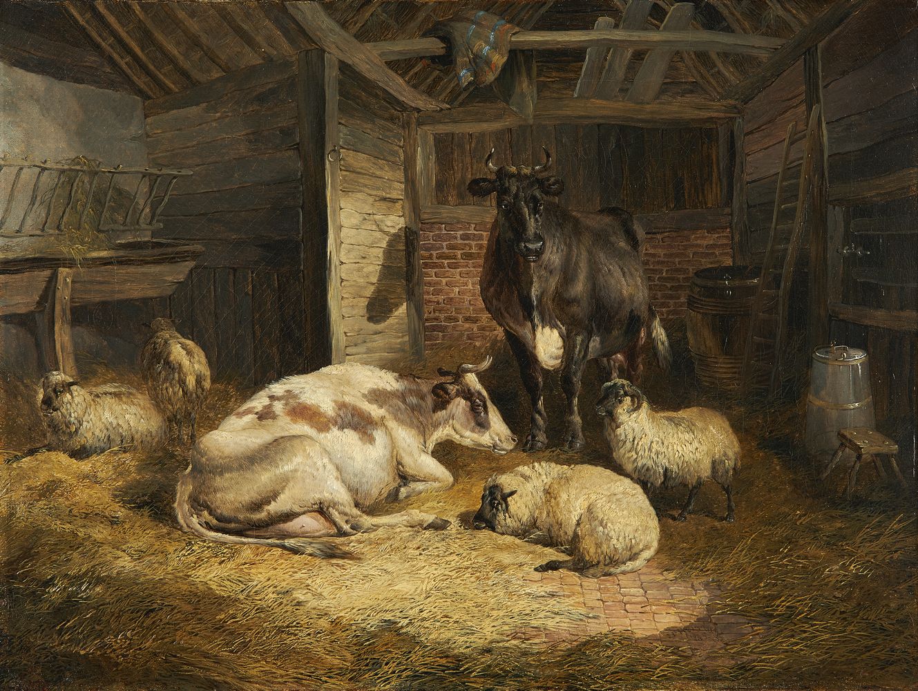 John Frederick Herring Jnr (British 1816-1907), Farmyard friends