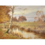 Edward Wilkins Waite (British 1854-1924), View of Tillingbourne at Abinger Hammer in Autumn