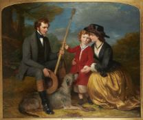 Eden Upton Eddis (British 1812-1901)Portrait of William Courtenay, Margaretta and Charles William Mo