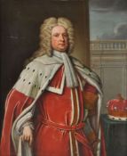 Circle of Thomas Hudson (British 1701-1779), Portrait of Henry Marynard, 4th Baron Maynard, three-qu