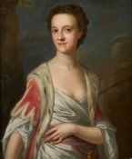 Circle of James Latham (British 1696-1747), Portrait of Margaret Matson, circa 1770, sister of Ann M