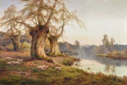 Alfred de Breanski Snr (British 1852-1928), Autumn leaves, Burnham Beeches