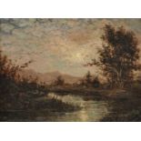 W*** Schwaben (19th century), Moonlit river landscape