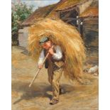 Ralph Hedley (British 1851-1913), Carrying the hay