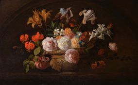 Jakob Bogdani (Anglo-Hungarian 1660-1724), Still life of flowers in a vase
