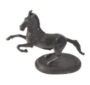 An Italian black patinated bronze model of a rearing horse in the manner of Pietro Tacca (1577-1640)