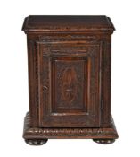 A French solid walnut side cupboard