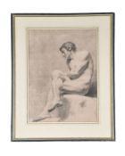 Attributed to Pietro Fancelli (Italian 1764-1850)Study of a seated male nude