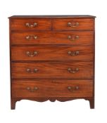 A George III mahogany chest of drawers