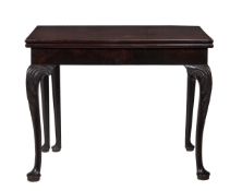 A George II mahogany folding tea table