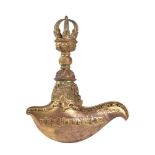 A Tibetan gilt-metal Kartika