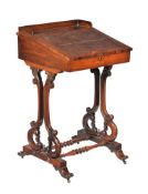 ϒ A William IV rosewood Davenport type writing desk