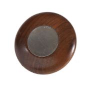 David Linley, an American walnut and silver inset paperweight