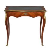 ϒ A French kingwood and gilt metal mounted side table