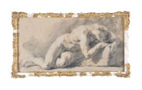 Circle of William Mulready (British 1786-1863)Study of a male nude, lying