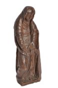 A Southern Netherlandish, probably Brabant carved oak model of Saint Anne