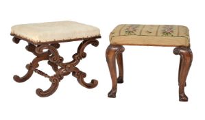 ϒ A Regency rosewood X-frame stool