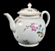 A Worcester polychrome teapot and cover