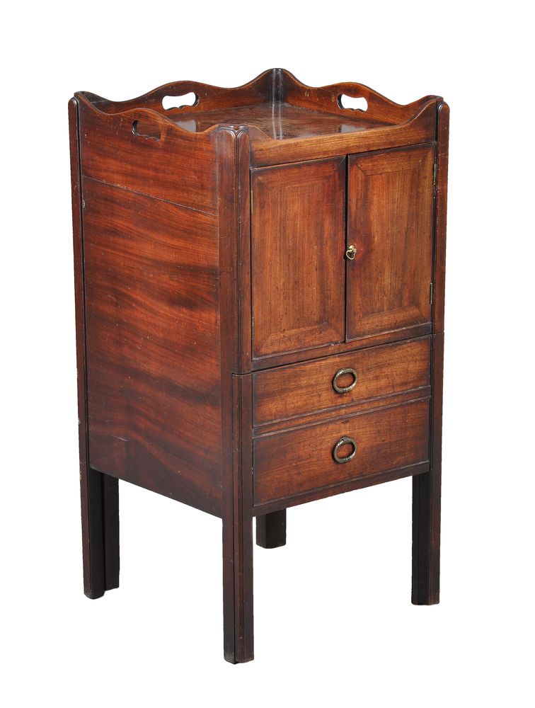 A George III mahogany pot cupboard