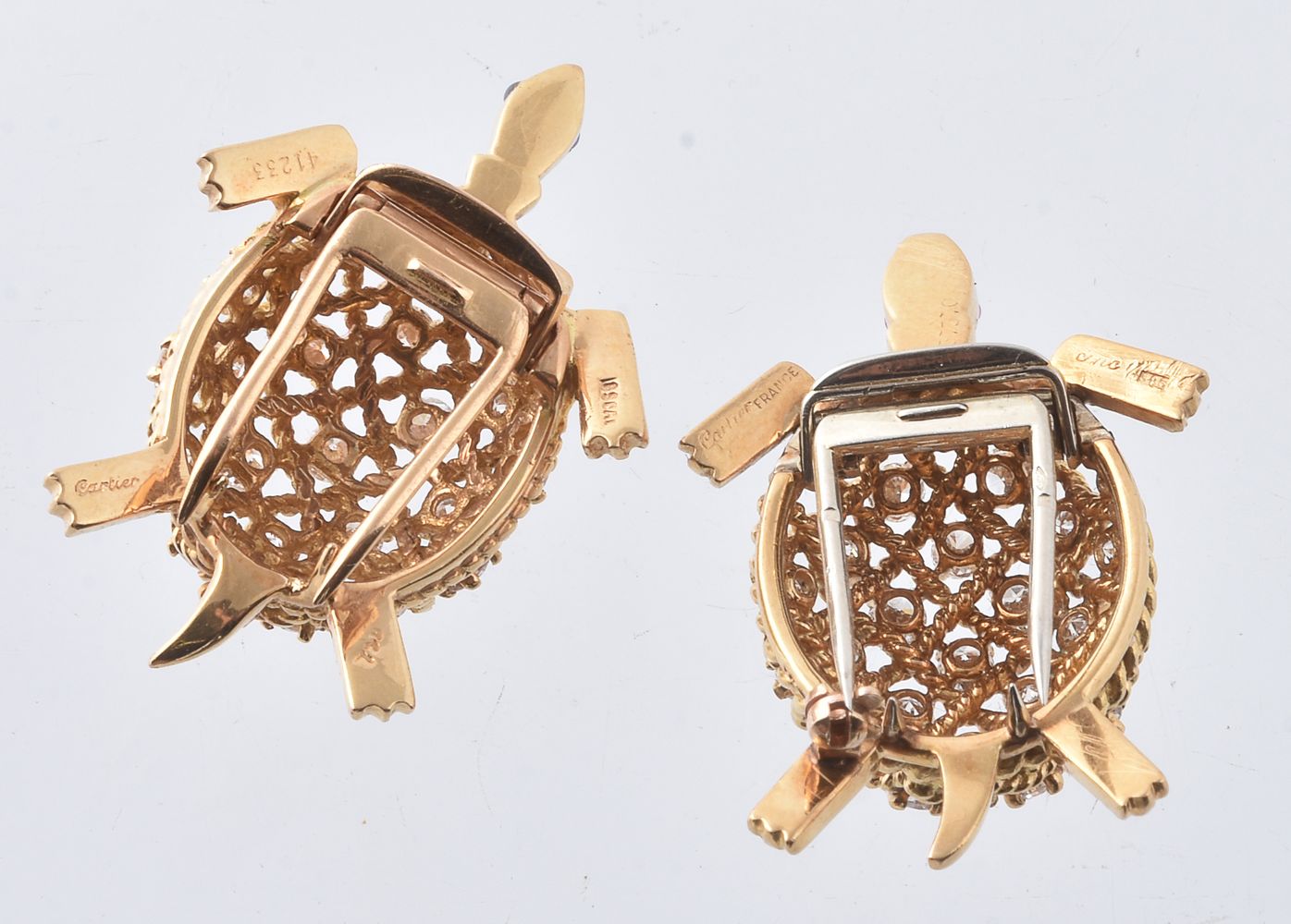 Two 1960s diamond turtle brooches by Cartier - Image 2 of 2