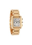 Cartier, Tank Francaise Chronoflex, ref. 1830, an 18 carat gold bracelet watch