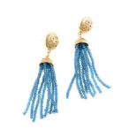 A pair of blue topaz earrings by Natalia Josca