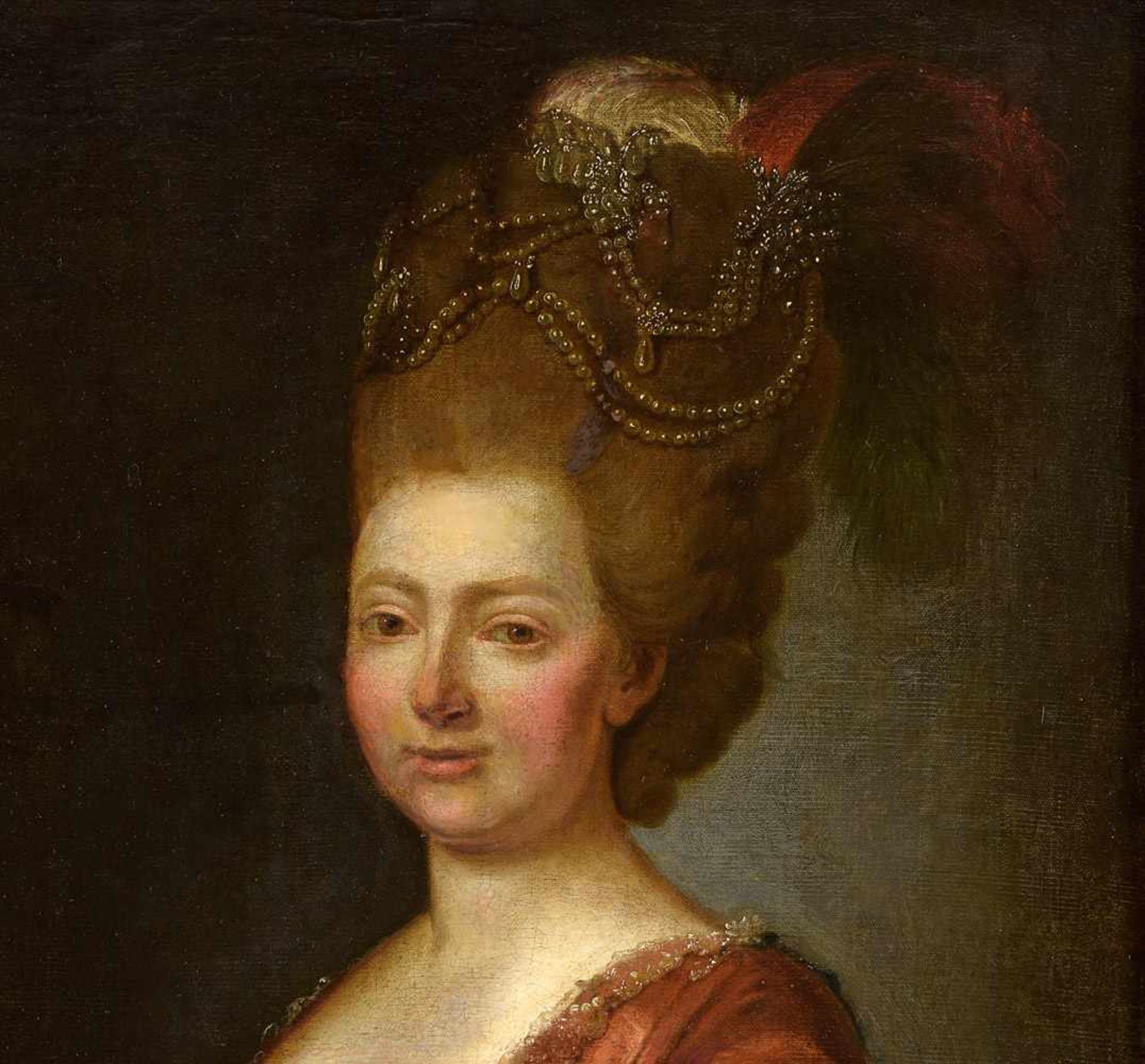 Russischer Meister 18. Jhdt.Portrait Maria Fedorowna Romanowa.Öl/Lwd./doubl., 82 x 62 cm. - Bild 3 aus 3