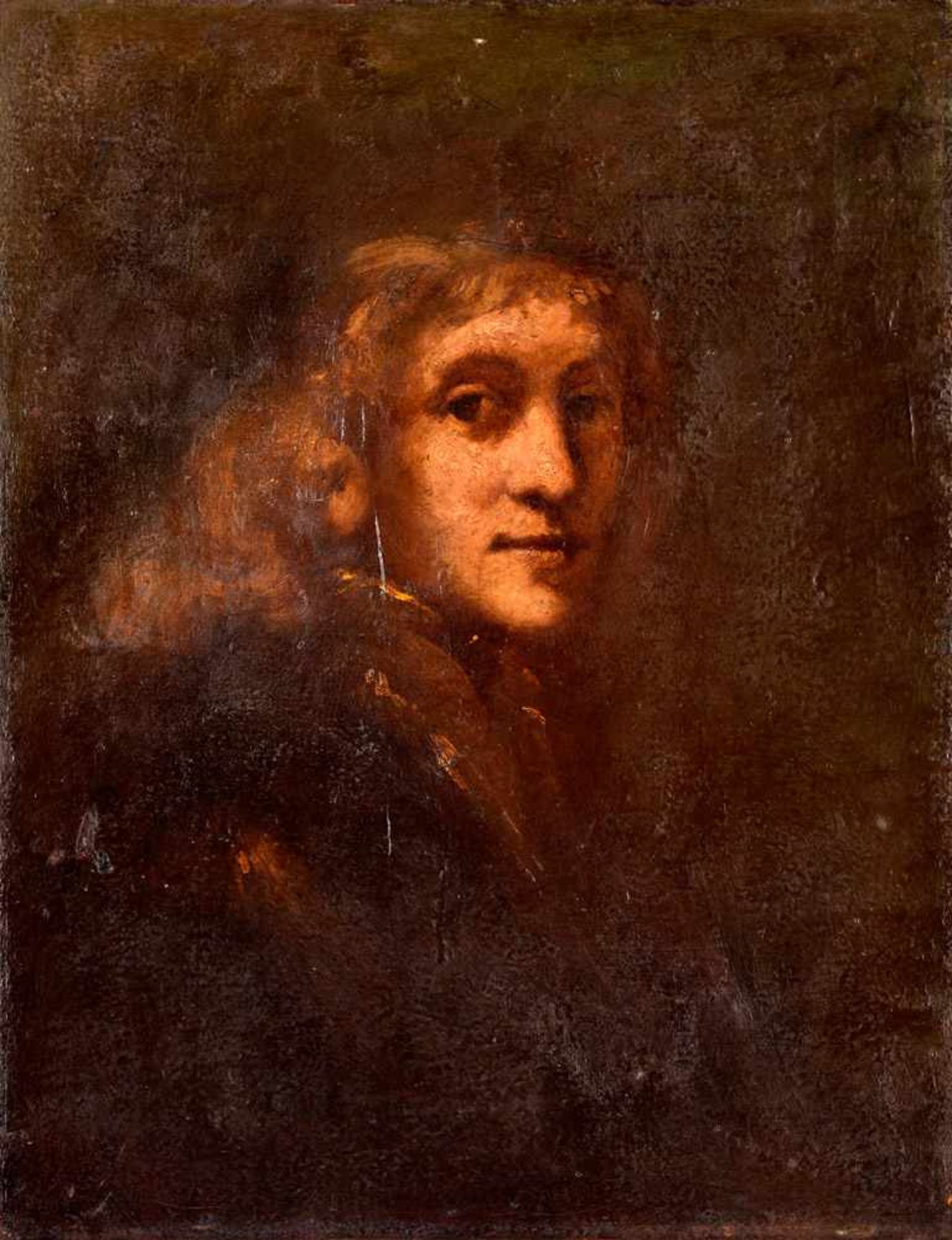Rembrandt van Rijn, Harmensz 1606 Leiden - 1669 Amsterdam ( nach )Bildniss eines Herren.Öl/Lwd./