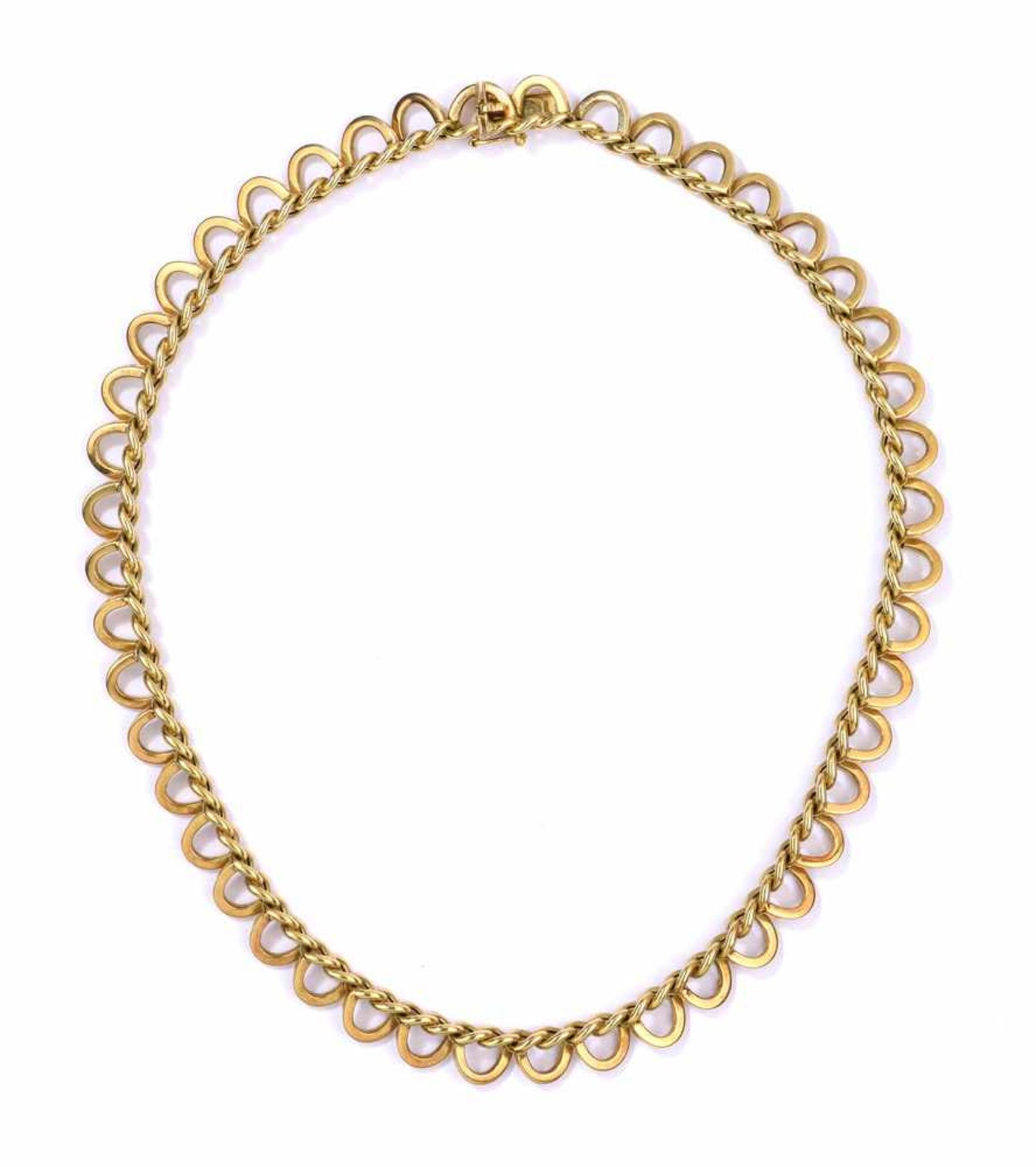 Collier585-Gelbgold. Meistermarke. L 40 cm, 27 g.