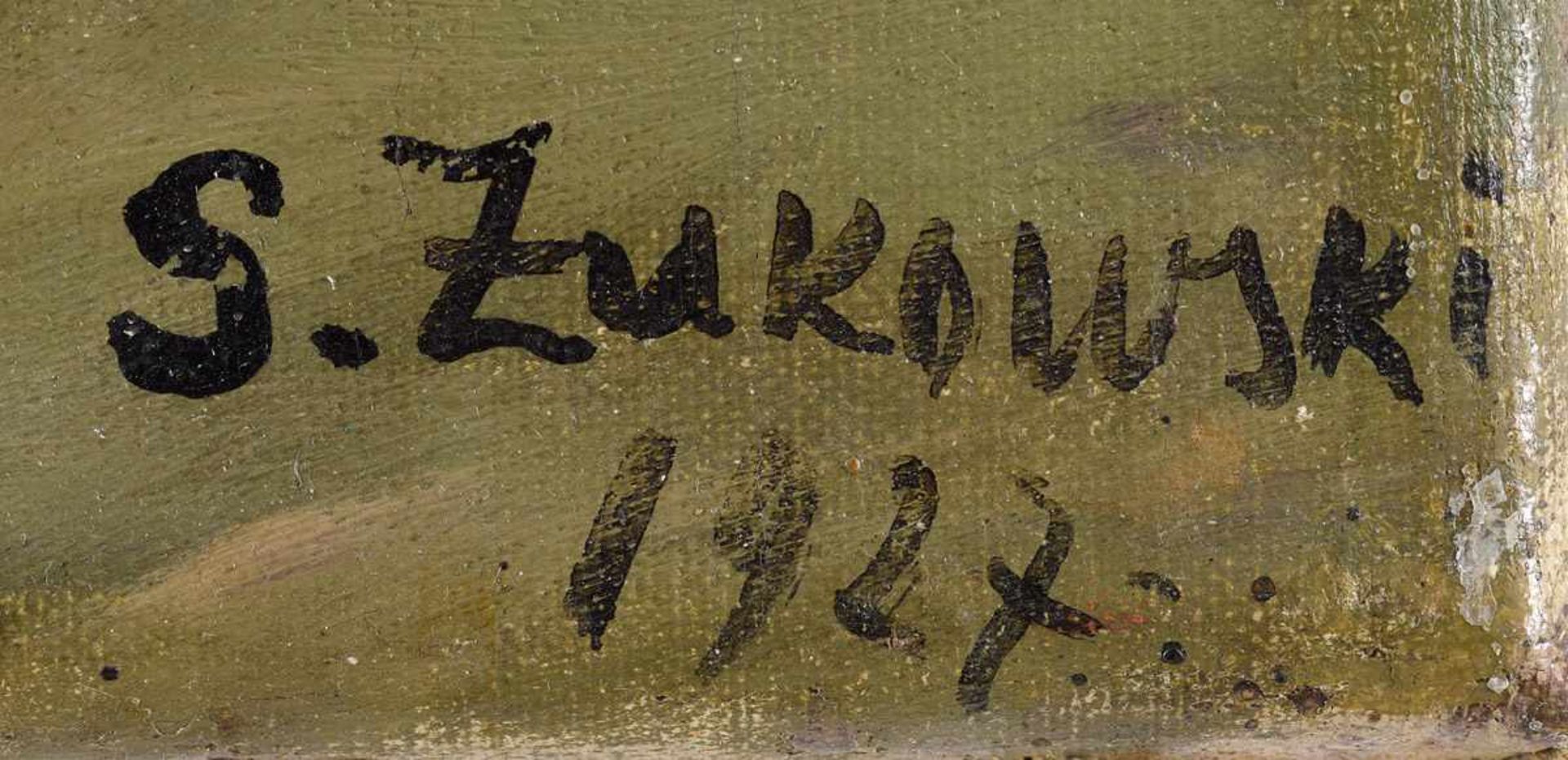 Zukowski, Stanislaw 1875 Jedrychowice bei Grodno - 1944 PruszkowWaldlandschaft mit Bachlauf. - Image 3 of 5