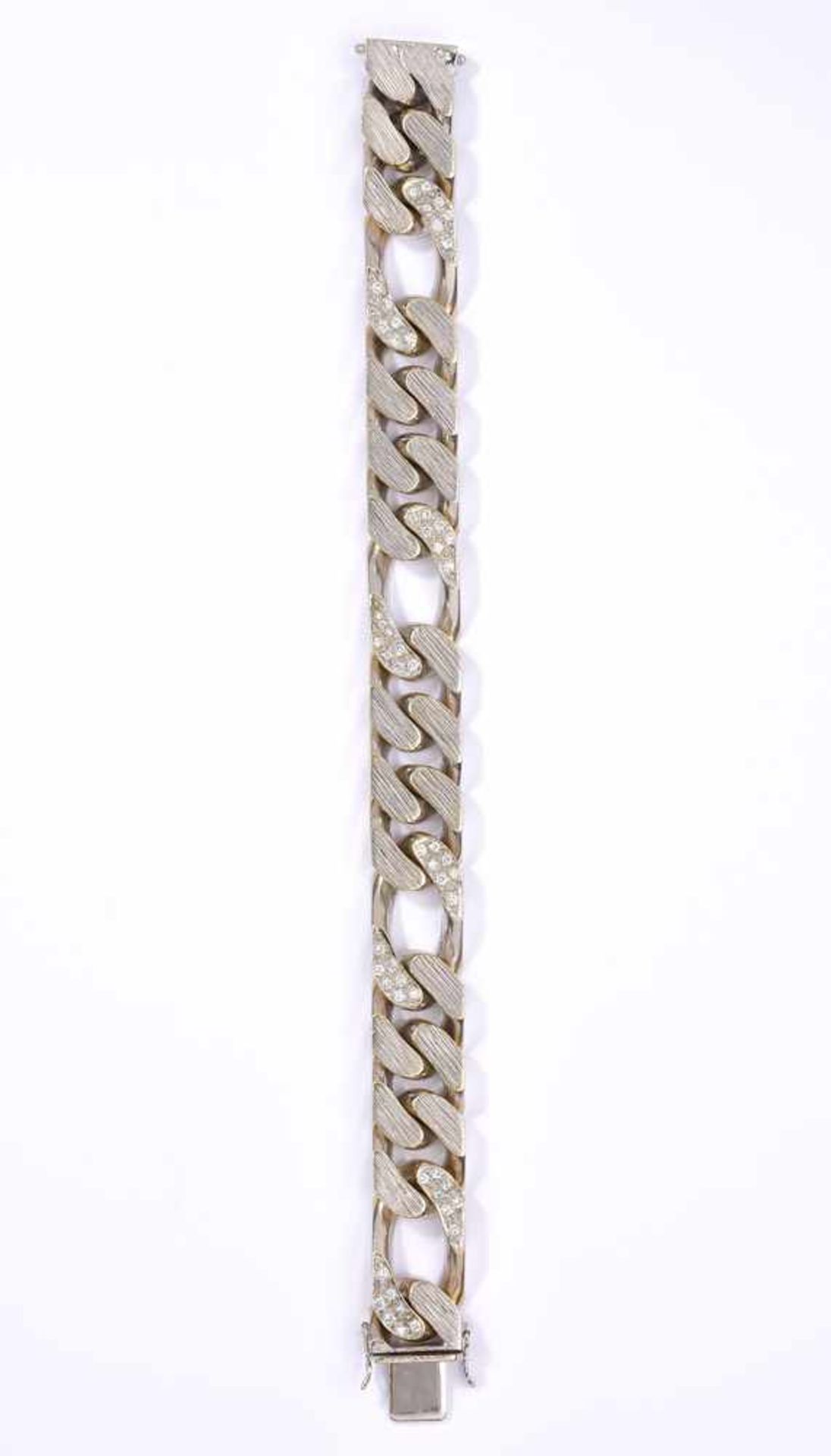 Armband750-Weißgold, besetzt mit 56 Brillanten. L 20 cm, 138 g.