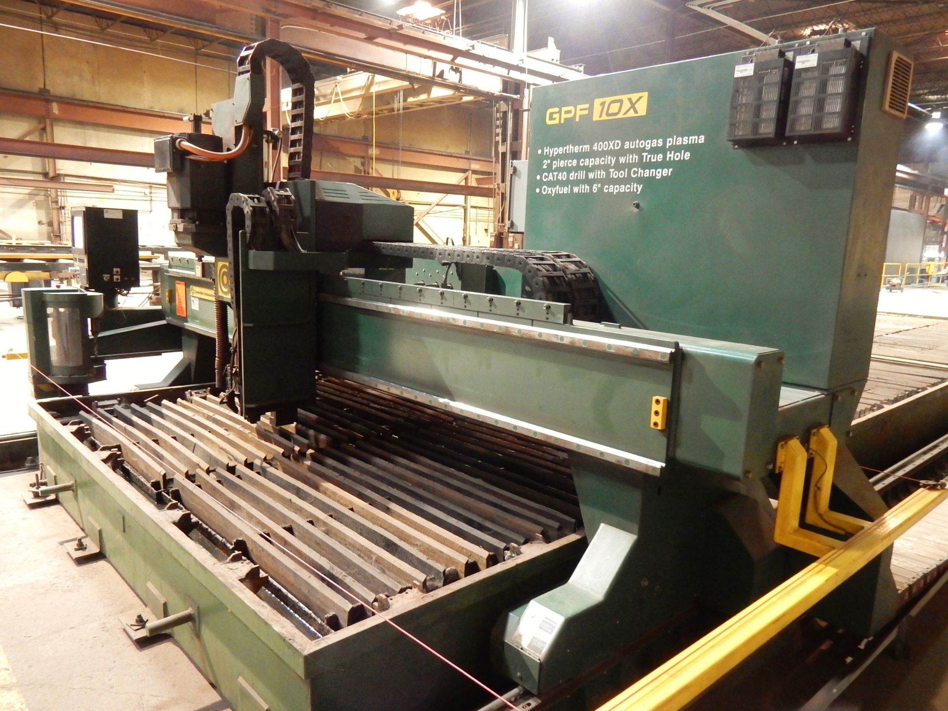 2011 CONTROLLED AUTOMATION CNC DRILL & BURN TABLE, M# GPF-10X - Image 2 of 10