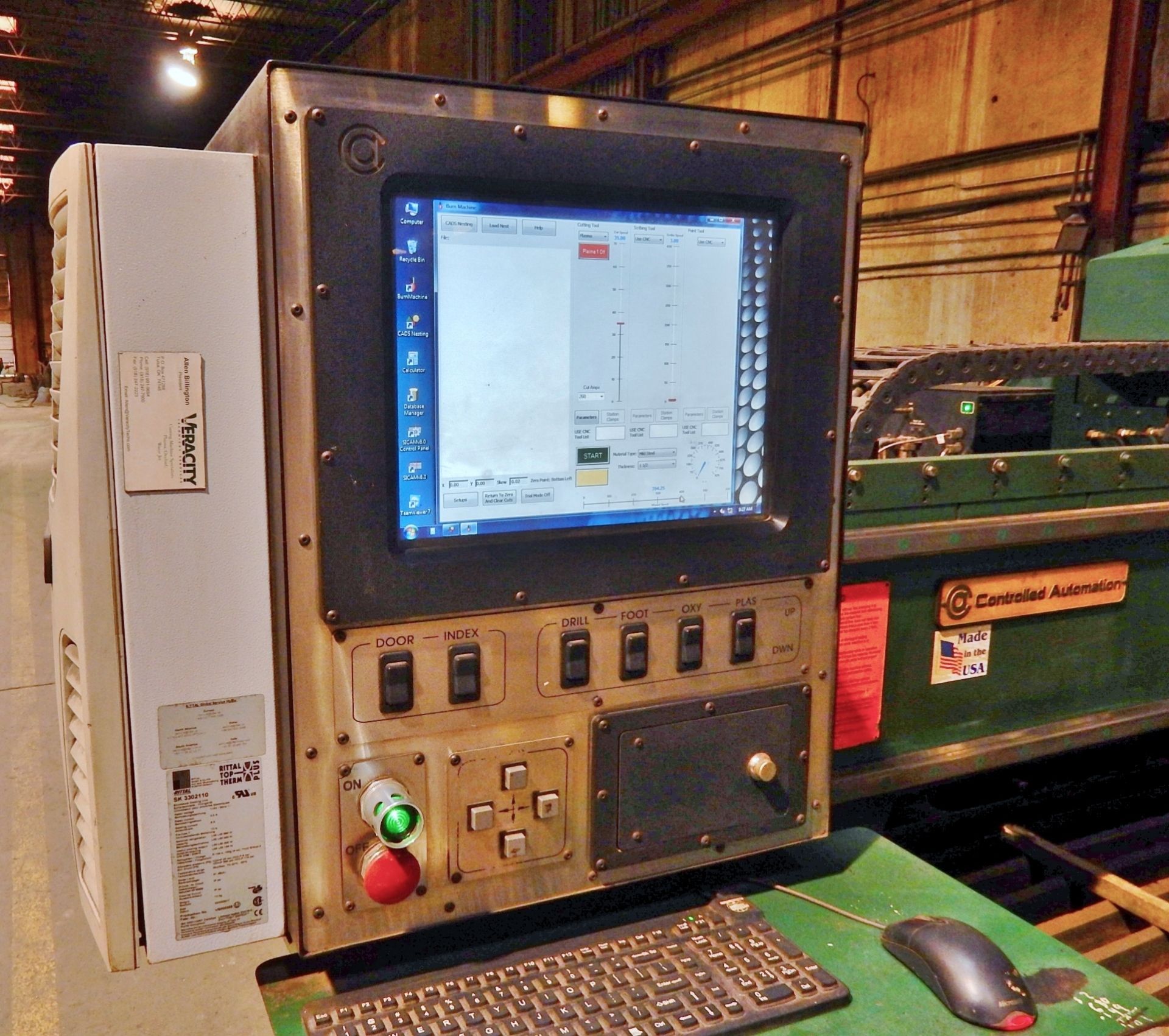 2011 CONTROLLED AUTOMATION CNC DRILL & BURN TABLE, M# GPF-10X - Image 3 of 10