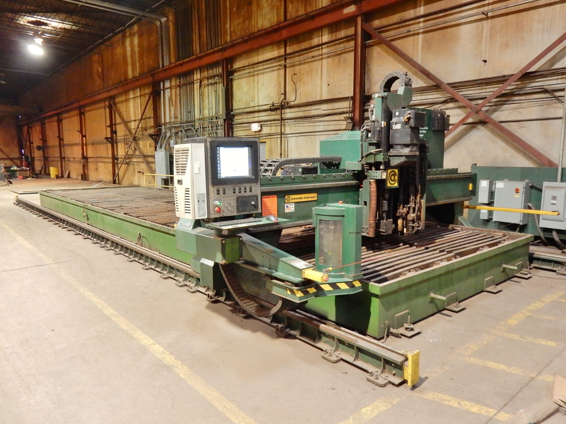 2011 CONTROLLED AUTOMATION CNC DRILL & BURN TABLE, M# GPF-10X