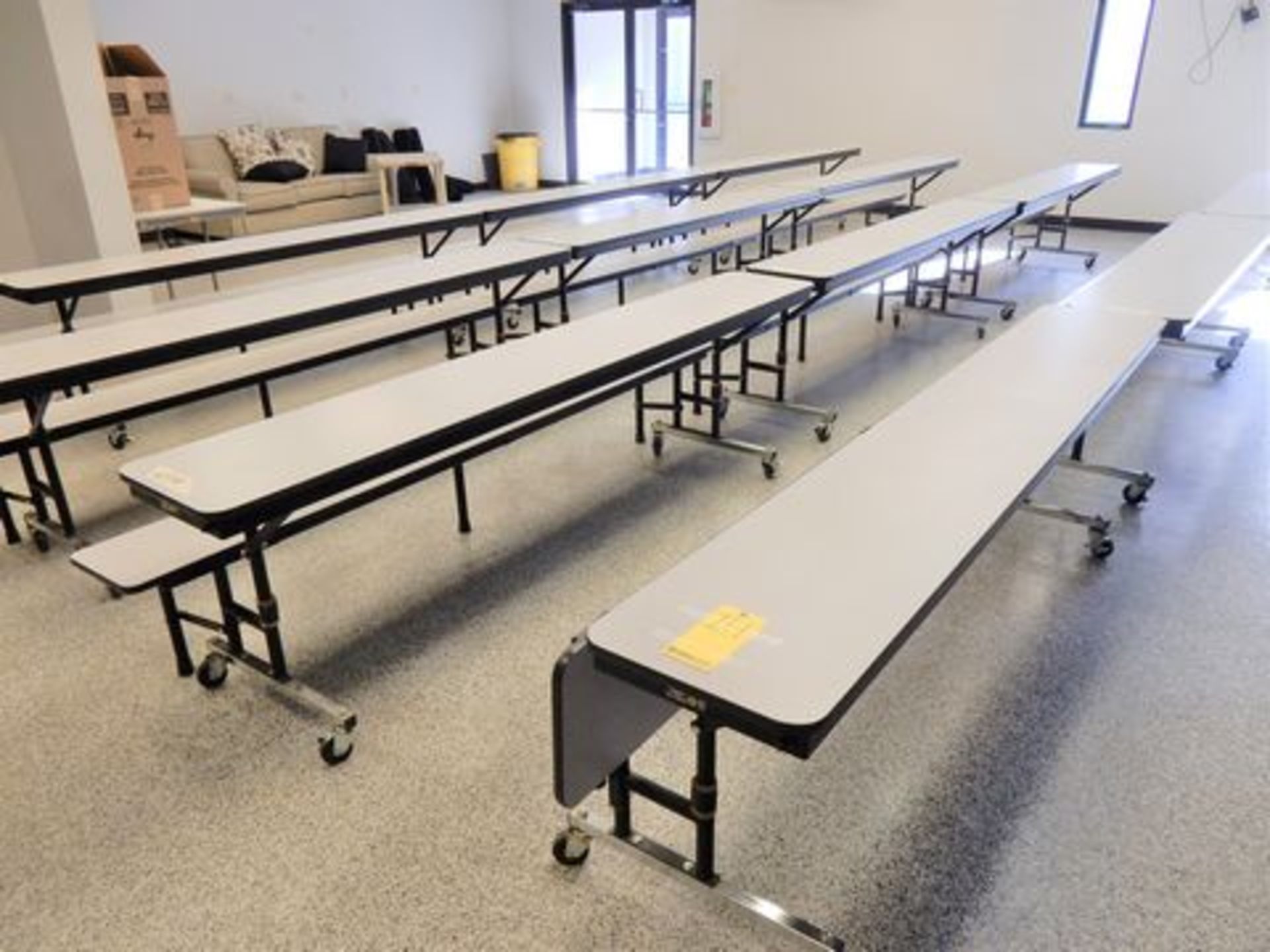 LOT (12) FOLDING CAFETERIA TABLES