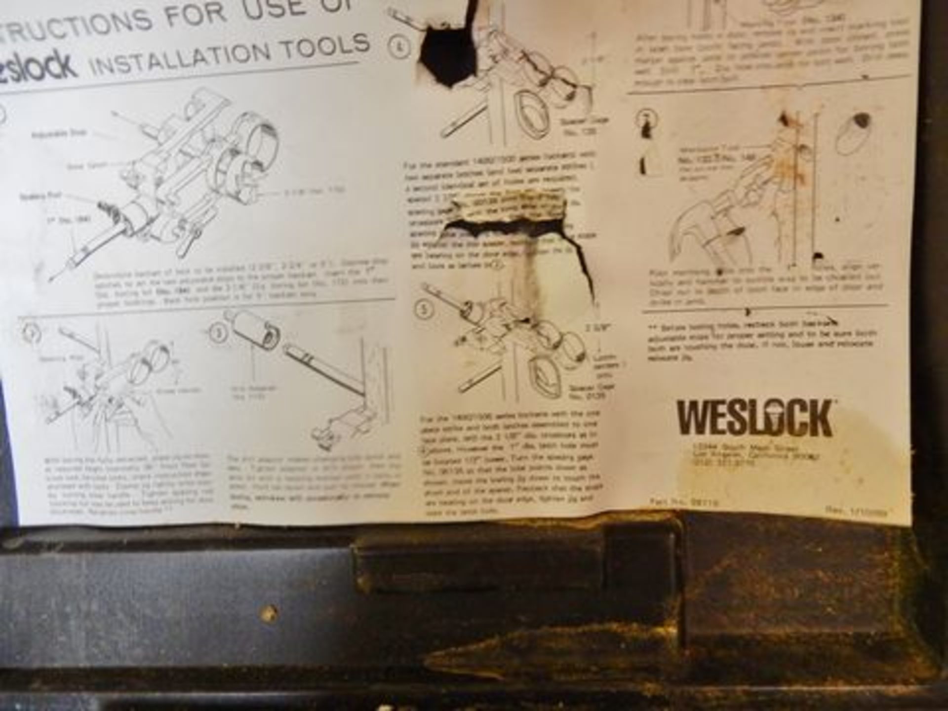 WESLOCK DOOR KNOB INSTALLATION TOOL KIT - Image 2 of 2