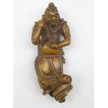 Japanese carved wood netsuke,