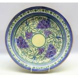 Carter Stabler Adams shallow bowl in the Grape pattern, probably designed by Erna Manners,