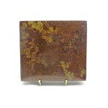 Japanese shallow rectangular lacquer box and cover,