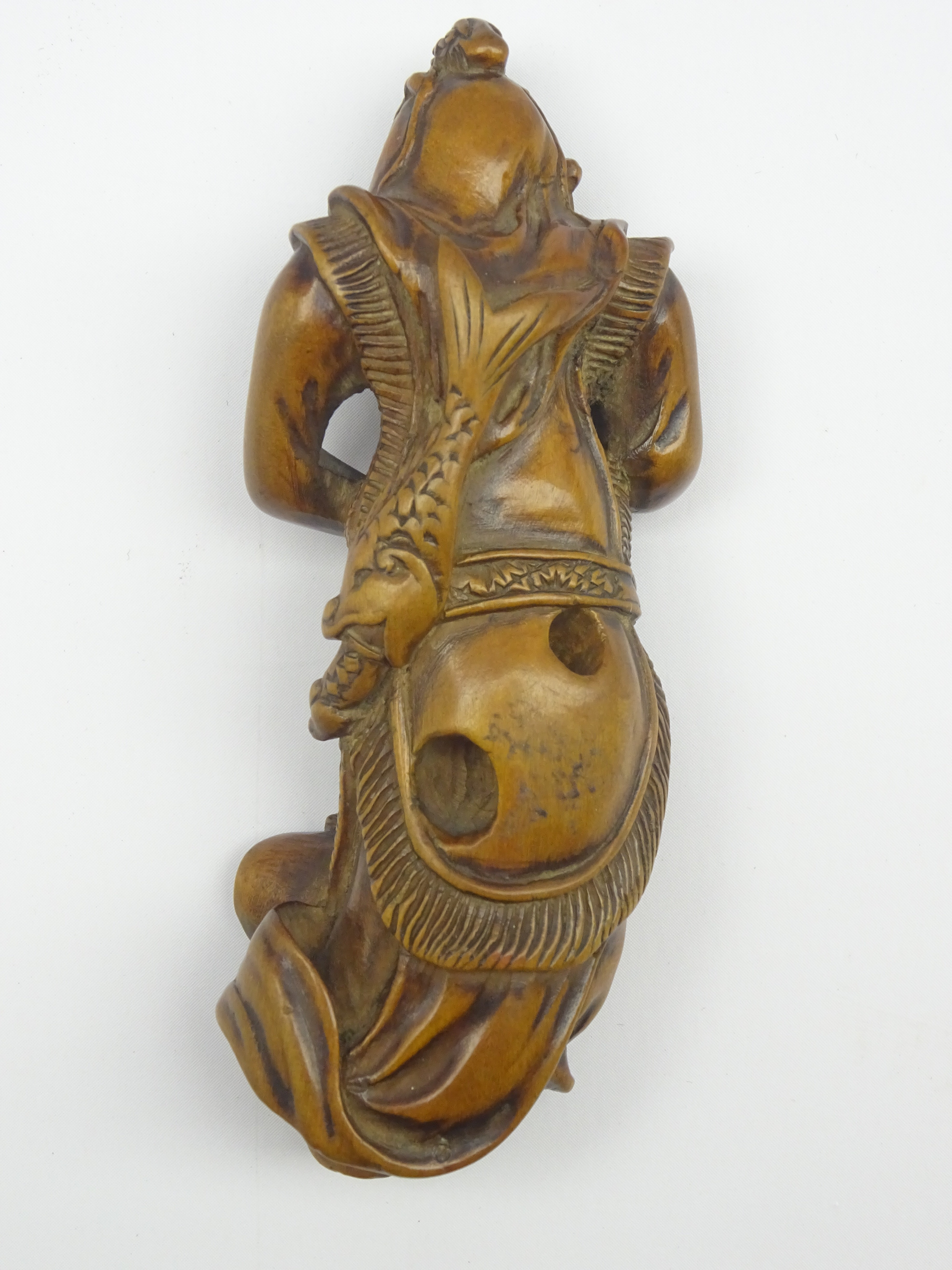 Japanese carved wood netsuke, - Image 2 of 2