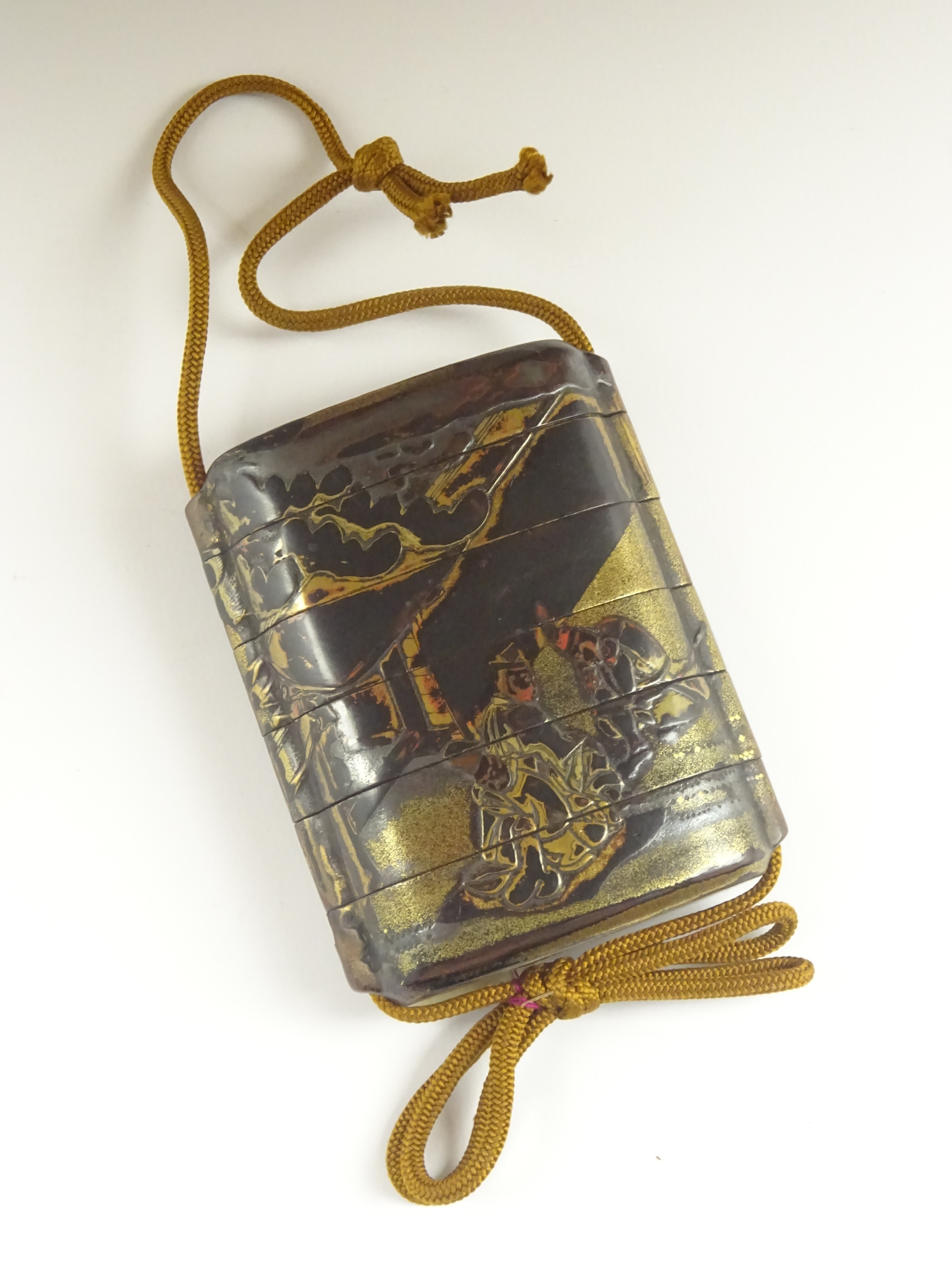 Japanese lacquer five-case Inro Edo period, 18th Century, decorated in red,
