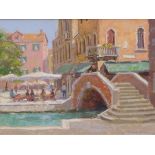 David Allen (British 1945-): 'Morning Sun Campo Maria Nova Venice', pastel signed,