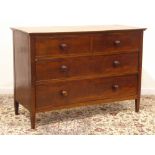 Early 19th century mahogany chest, two short and two long drawers, W137cm, H96cm,