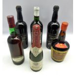 Two bottles of Vintage Croft Port 1955, Epernay Champagne, Montagne St Emilion 1957,