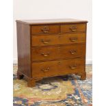 George III mahogany chest fitted with two short and three long drawers, W94cm, H90cm,