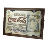 Late 20th century Coca Cola advertising mirror,