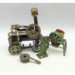 Tin plate model steam engine,